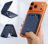 Leather Wallet RFID Card Holder Stand for iPhone (Compatible with Magsafe Case)