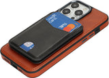 Leather Wallet RFID Credit Card ID Holder for iPhone Compatible w/ Magsafe Case
