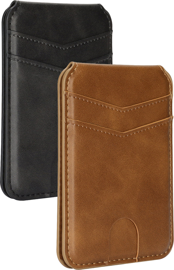 Leather Wallet RFID Credit Card ID Holder for iPhone Compatible w/ Magsafe Case