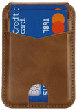 Leather Wallet RFID Credit Card ID Holder for iPhone Compatible w/ Magsafe Case