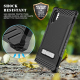 Tri-Shield Rugged Case Kickstand Cover + Belt Clip Strap for Galaxy Note 10 Plus