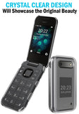 Transparent Clear Case Hard Shell Screen Cover for Nokia 2760 2780 Flip Phone
