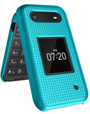 Grid Texture Hard Shell Case Cover for Nokia 2760 2780 Flip Phone (N139DL)