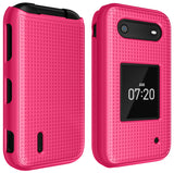 Grid Texture Hard Shell Case Cover for Nokia 2760 2780 Flip Phone (N139DL)