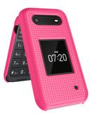 Grid Texture Hard Shell Case Cover for Nokia 2760 2780 Flip Phone (N139DL)