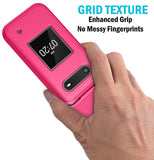 Grid Texture Hard Shell Case Cover for Nokia 2760 2780 Flip Phone (N139DL)