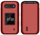 Grid Texture Hard Shell Case Cover for Nokia 2760 2780 Flip Phone (N139DL)