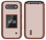 Grid Texture Hard Shell Case Cover for Nokia 2760 2780 Flip Phone (N139DL)