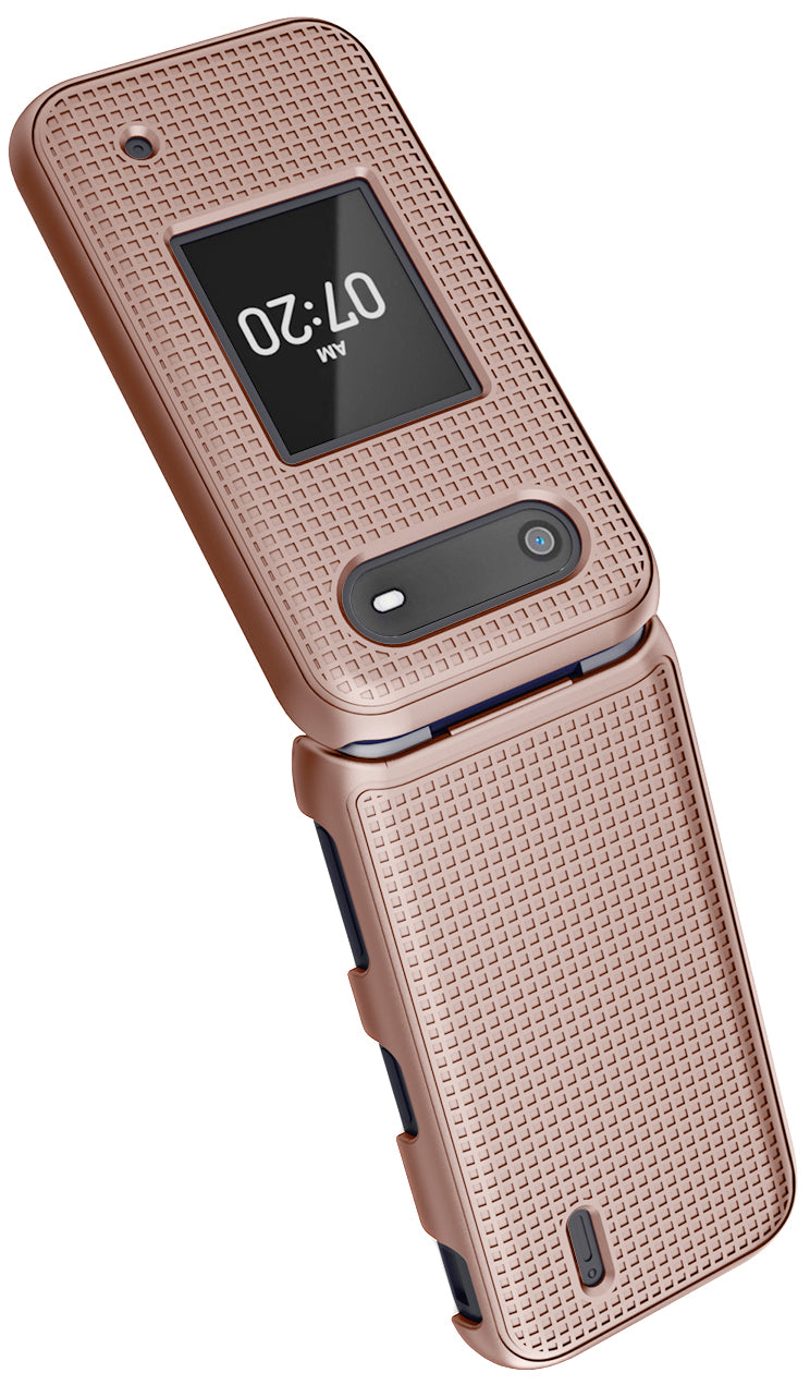 Nakedcellphone Hard Case for Nokia 2760 2780 Flip Phone - Rose Gold