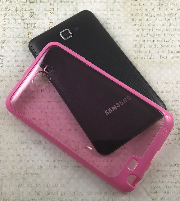 SEE THRU PINK AQUAFLEX TPU SKIN CASE COVER FOR SAMSUNG GALAXY NOTE 1st GEN