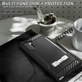 Rugged Tri-Shield Case Cover Kickstand Lanyard Strap for Samsung Galaxy Note 10