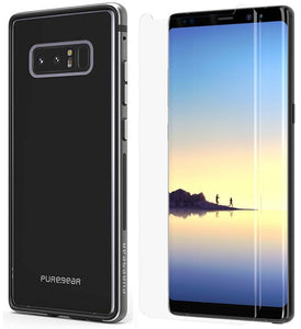 PureGear Black GlassBak 360 Case + Tech21 Screen Protector for Galaxy Note 8