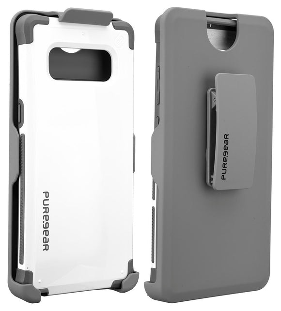 PureGear White Dualtek Extreme Rugged Case + Belt Clip for Samsung Galaxy Note 8