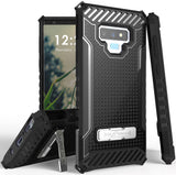 Tri-Shield Rugged Case Cover Metal Stand + Wrist Strap for Samsung Galaxy Note 9