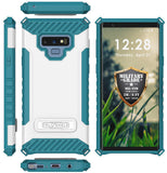 Tri-Shield Rugged Case Cover Metal Stand + Wrist Strap for Samsung Galaxy Note 9