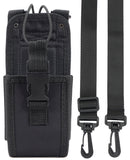Black Rugged Nylon Pouch Case Duty Belt Loop for Motorola Radio XL Walkie Talkie