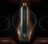 MICRO USB NEW LUXMO FAST 1000mA CAR CHARGER FOR CELL PHONE w DUAL TAIL-LIGHT LED