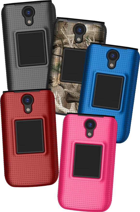 Grid Texture Hard Shell Case Cover for Verizon Orbic Journey Pro Flip Phone