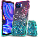Liquid Sand Glitter Waterfall Case Cover for Motorola Moto One 5G UW Phone