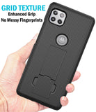 Grid Case Cover and Belt Clip Holster for Motorola Moto One 5G ACE Phone XT2113