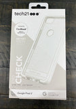 Tech21 White Clear EVO Check Anti-Shock Case TPU Cover for Google Pixel 2