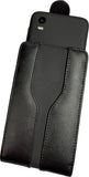 Leather Pouch Case with Belt Clip for Mudita Kompakt Phone - Black