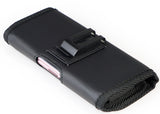 Black Vegan Leather Case Pouch Belt Clip for Nokia C300 C110 G310 ThinkPhone