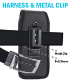 Black Leather Pouch Case Belt Clip Harness for Omnipod 5 Receiver Controller