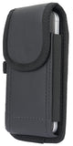 Black Leather Phone Pouch Case Belt Clip Harness for iPhone 16e 16 15 14 13 XR