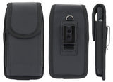 Black Leather Pouch Case Belt Clip Harness for Omnipod 5 Receiver Controller