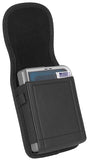 Case-Compatible Vegan Leather Pouch Belt Clip Harness for iPhone Duo - Black