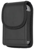 Case-Compatible Vegan Leather Pouch Belt Clip Harness for iPhone Duo - Black