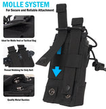 Tactical Molle Radio Holster Holder Case Pouch Bag for Two Way Walkie Talkies