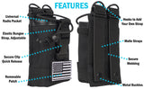 Tactical Molle Radio Holster Holder Case Pouch Bag for Two Way Walkie Talkies