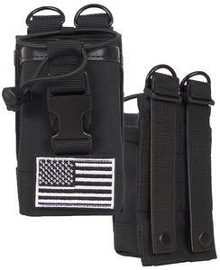 Tactical Molle Radio Holster Holder Case Pouch Bag for Two Way Walkie Talkies
