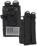 Tactical Molle Radio Holster Holder Case Pouch Bag for Two Way Walkie Talkies