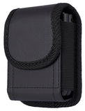Black Leather Case Belt Clip Harness Pouch for Motorola RAZR+ 2023 / Z Flip 5