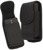 Black Canvas Case Pouch Belt Clip Harness for Consumer Cellular Iris Flip Phone