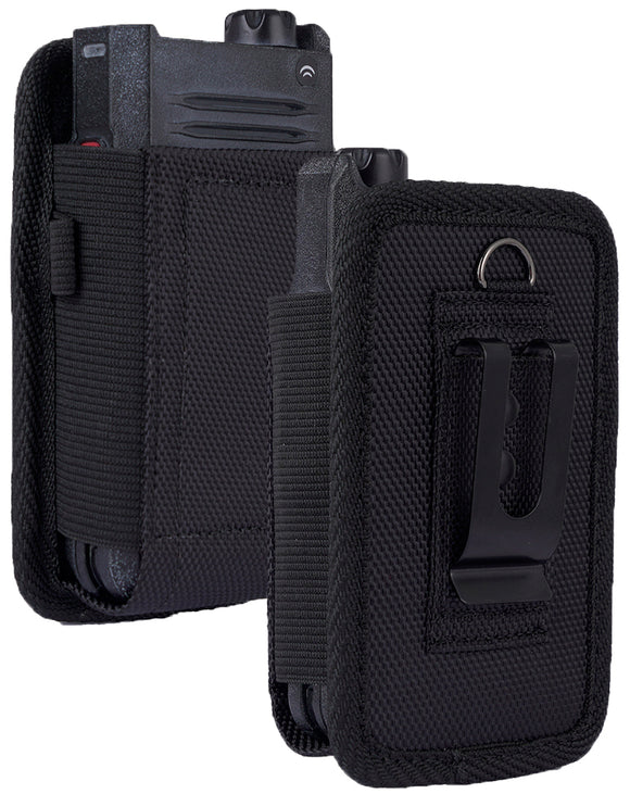 Black Canvas Case Pouch Belt Clip Harness for Siyata SD7 Radio