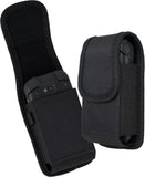 Black Canvas Case Pouch Belt Loop Clip for Sonim XP3 Plus 5G X320 Flip Phone