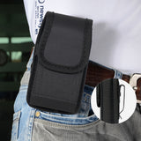 Black Canvas Case Pouch Belt Loop Clip for Sonim XP3 Plus 5G X320 Flip Phone