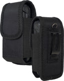 Black Canvas Case Pouch Belt Loop Clip for Sonim XP3 Plus 5G X320 Flip Phone