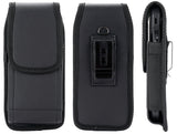 Black Vegan Leather Case Pouch Belt Clip for Galaxy Z Fold 7 6 5 4 RAZR Fold