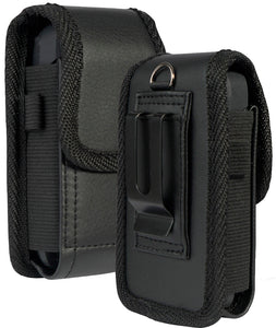 Black Leather Case Pouch Belt Clip for Kyocera DuraXV Extreme E4810 E4830 E4610