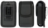 Black Leather Case Pouch Belt Clip for Kyocera DuraXV Extreme E4810 E4830 E4610