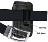 Black Leather Case Pouch Belt Clip for Kyocera DuraXV Extreme E4810 E4830 E4610