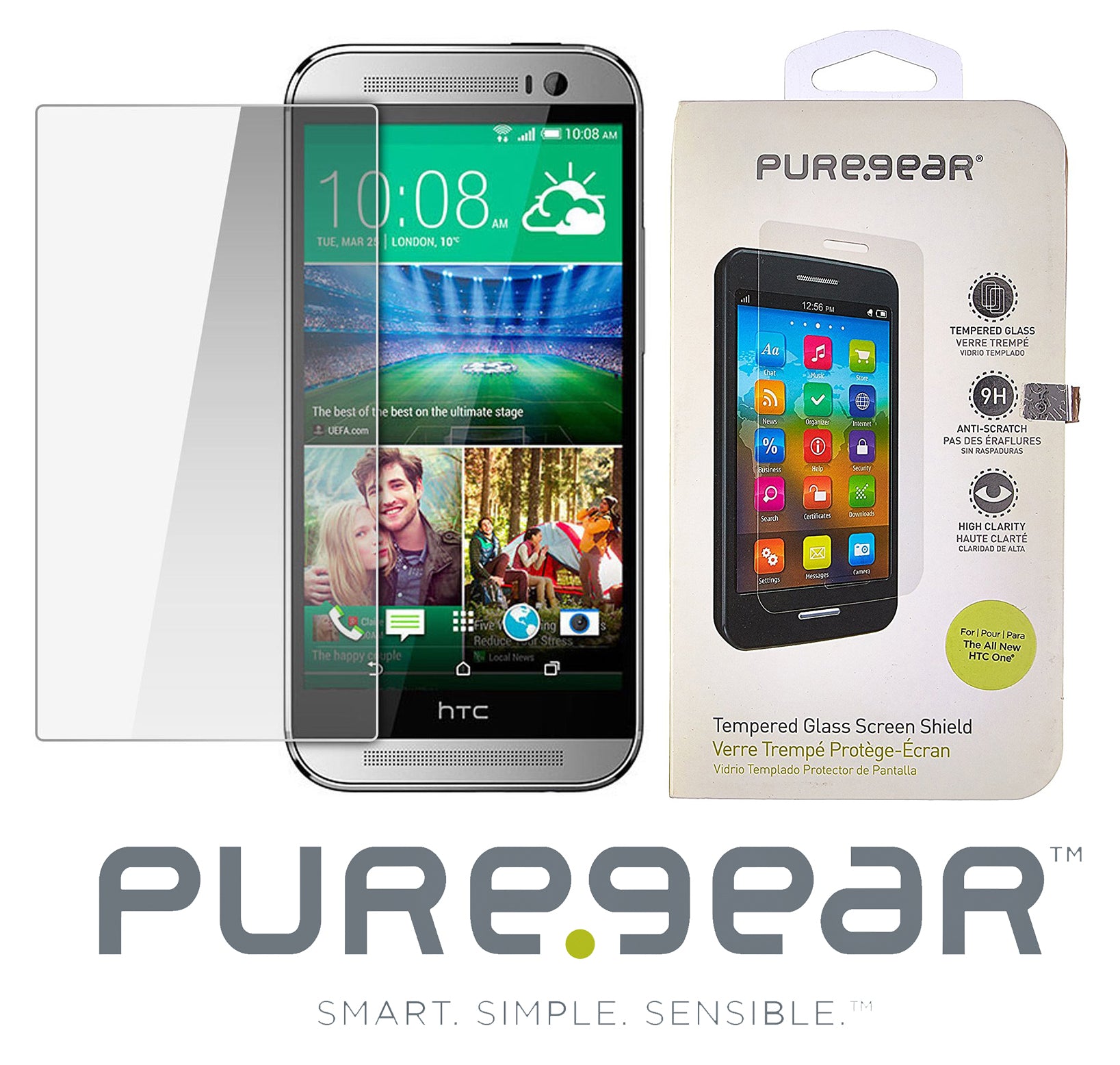 3-PACK PUREGEAR TEMPERED GLASS 9H SCREEN PROTECTOR CRACK SAVER FOR