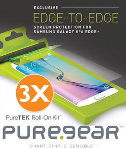 3x PUREGEAR PURETEK SCREEN PROTECTOR ROLL KIT FOR SAMSUNG GALAXY S6 EDGE PLUS +