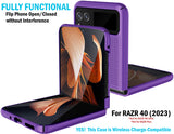Hard Case Cover and Belt Clip Holster Combo for Motorola RAZR 2023 (aka RAZR 40)