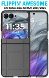 Textured Hard Case Slim Cover for Motorola RAZR 2024/2025 Flip Phone